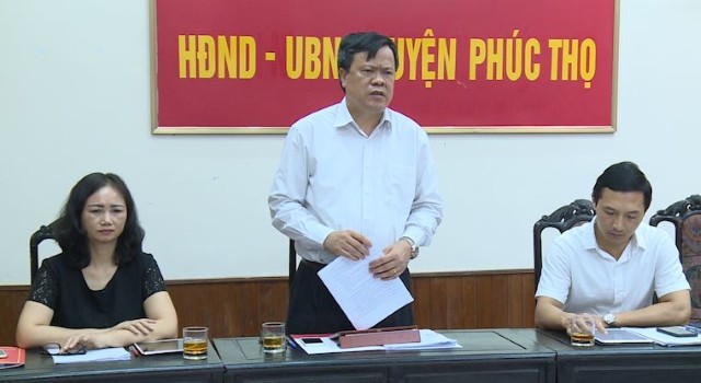 Phúc Thọ: Thường trực HĐND huyện làm việc với UBND huyện về tiến độ giải quyết các kiến nghị cử tri